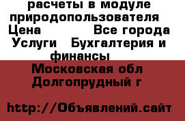 расчеты в модуле природопользователя › Цена ­ 3 000 - Все города Услуги » Бухгалтерия и финансы   . Московская обл.,Долгопрудный г.